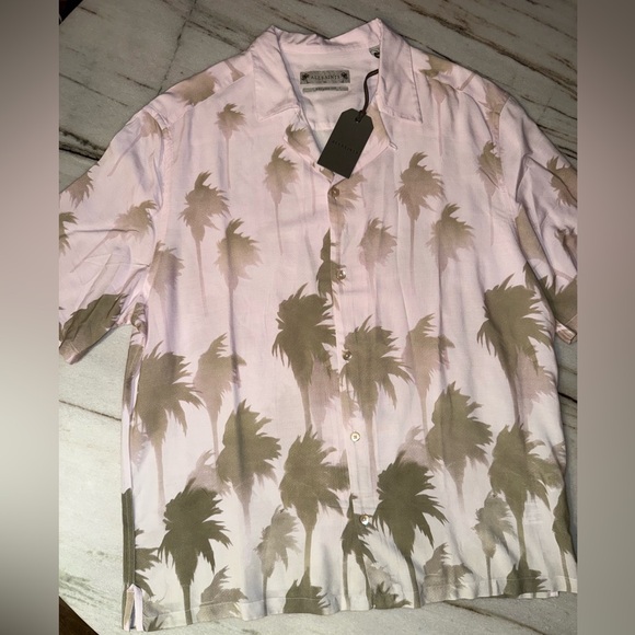 All Saints Pastel Pink Button Up Shirt - Picture 8 of 9